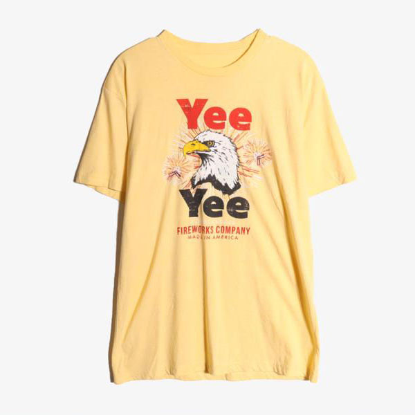 YEE YEE -  코튼 라운드 티셔츠   Man M